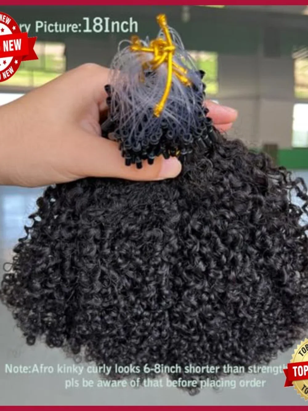 Micro Loop Human Hair Extensions 12 Inch 70g Afro Kinky Curly Virgin Hair